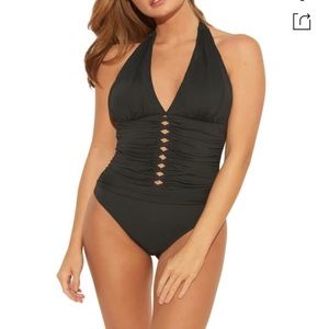 NWT BLEUROD BEATTIE Black bathing suit size 12